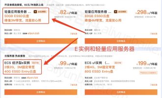 阿里云服务器e实例是什么？和轻量应用服务器有啥区别哪个好？