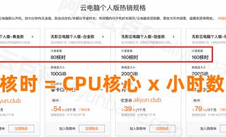 阿里云无影云电脑40核时能用多长时间？够用吗？核时是啥？